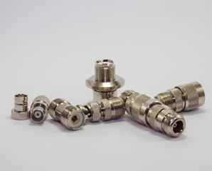 Radio  onnector on white isolate background