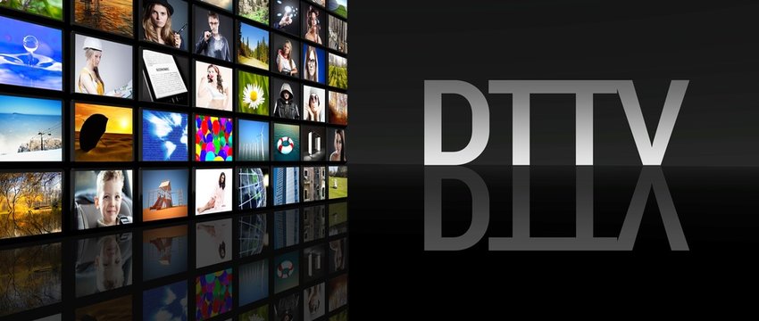 DTTV television screens black background