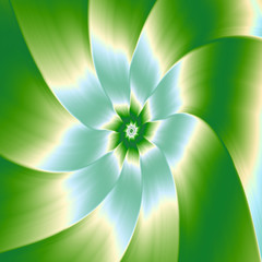 Fototapeta premium Pale Blue Green and White Flower