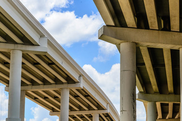 elevated highways looking skyward