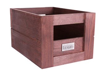 Brown crate isolated on white