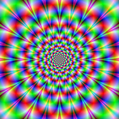 Red Green and Blue Rosette