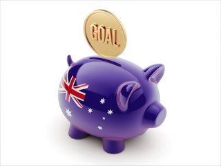 Australia Goal Concept Piggy Concept