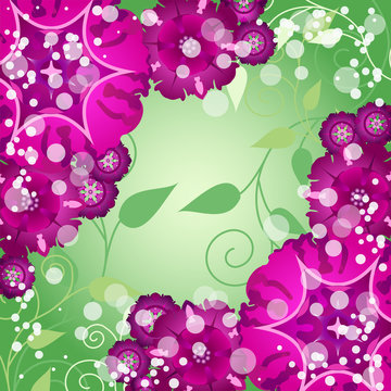 floral creative decorative abstract background with butterfly