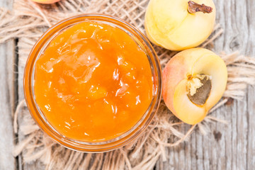 Portion of fresh made Apricot Jam
