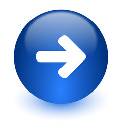 right arrow computer icon on white background