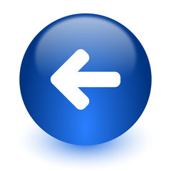 left arrow computer icon on white background
