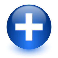 plus computer icon on white background