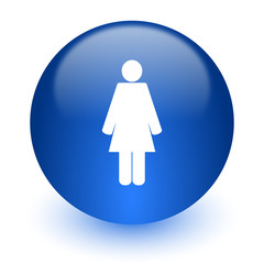 female computer icon on white background