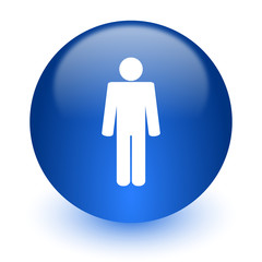 male computer icon on white background