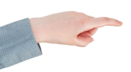pressing by index finger - hand gesture