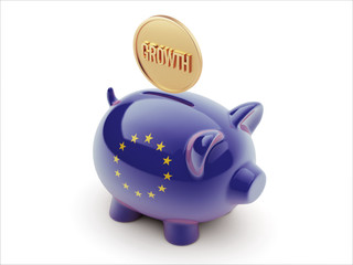 European Union Growth Concept. Piggy Concept