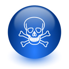 skull computer icon on white background