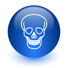 skull computer icon on white background