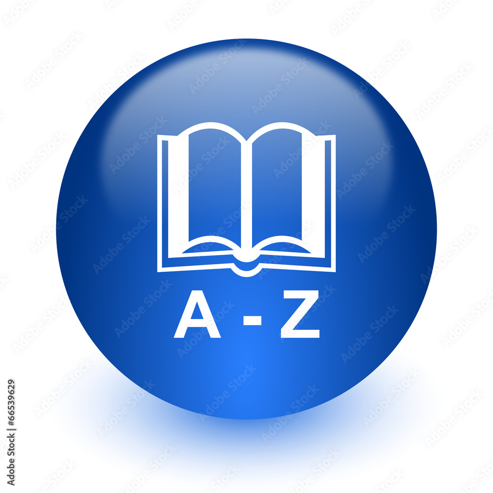 Poster dictionary computer icon on white background