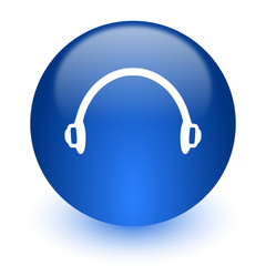 headphones computer icon on white background