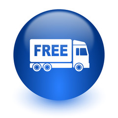 free delivery computer icon on white background