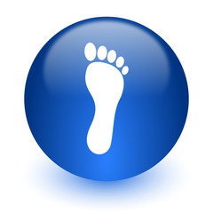 Fototapeta na wymiar foot computer icon on white background