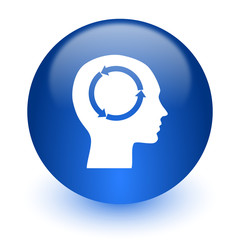 head computer icon on white background