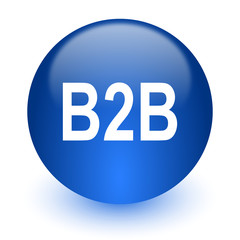 b2b computer icon on white background