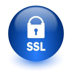 ssl computer icon on white background