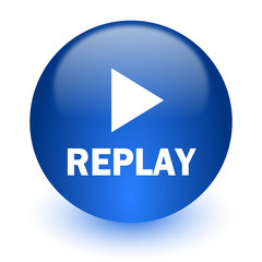 replay computer icon on white background