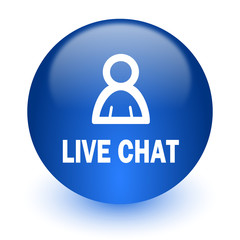 live chat computer icon on white background