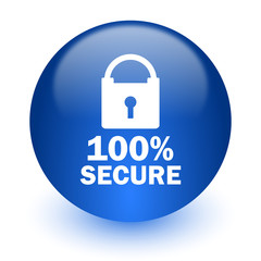 secure computer icon on white background