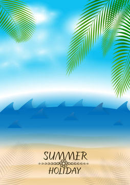 summer holiday abstract background with shore and view on ocean