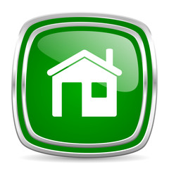 house glossy computer icon on white background