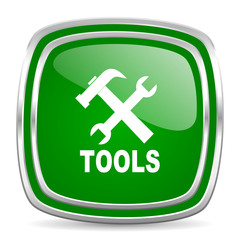 Obraz premium tools glossy computer icon on white background