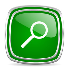search glossy computer icon on white background