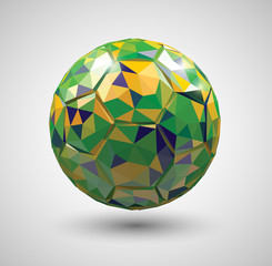 Vector Low Poly Style Soccer Ball