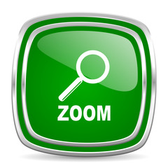 zoom glossy computer icon on white background