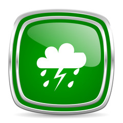 storm glossy computer icon on white background