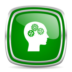 head glossy computer icon on white background