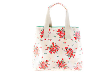 Women bag with red flowers