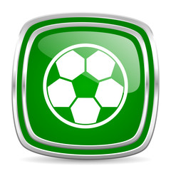 soccer glossy computer icon on white background