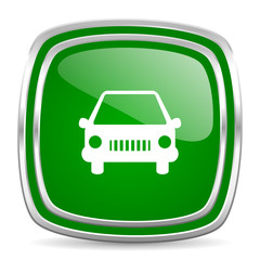 car glossy computer icon on white background