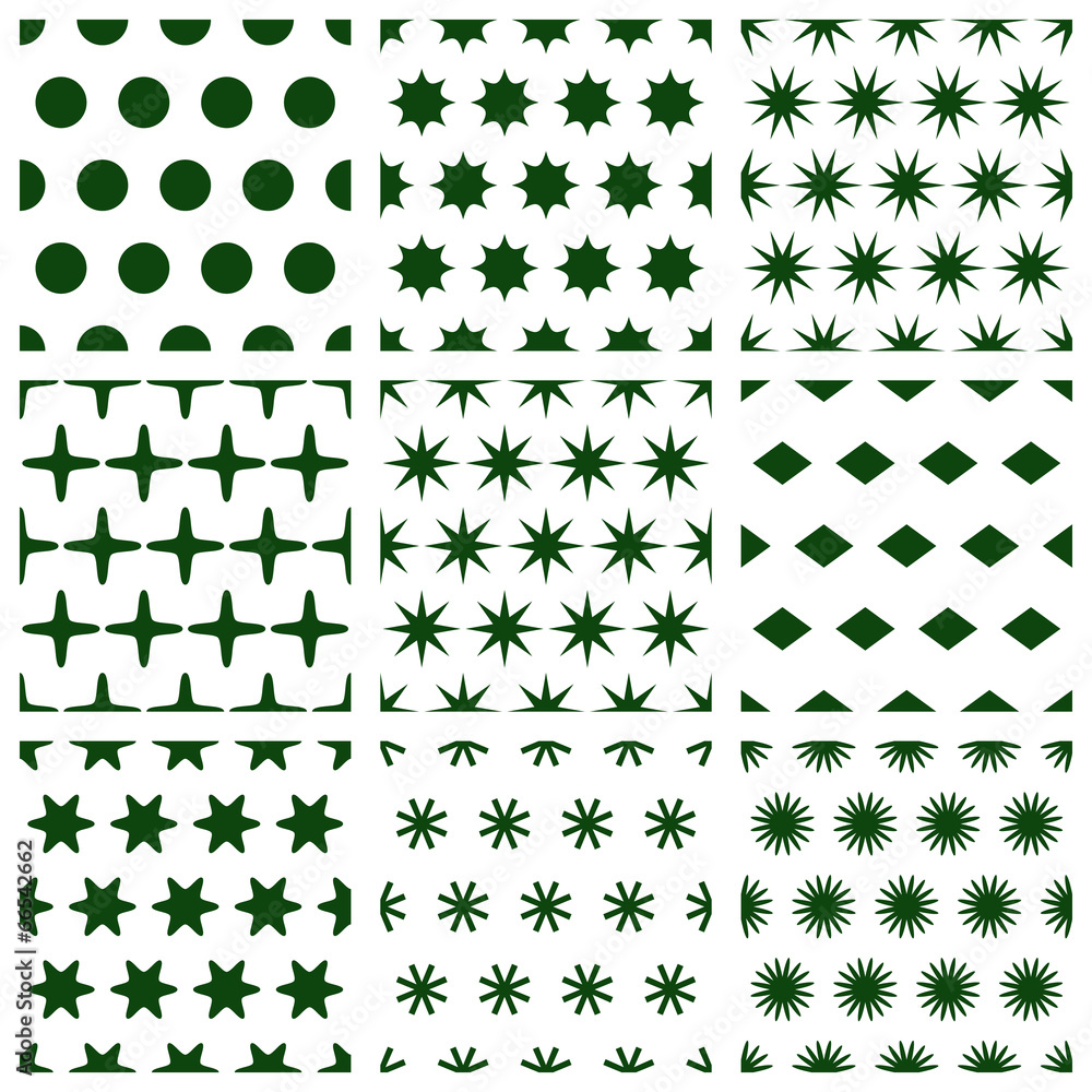 Aufkleber seamless pattern set.