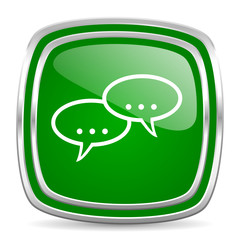 forum glossy computer icon on white background