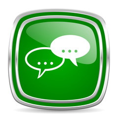 forum glossy computer icon on white background