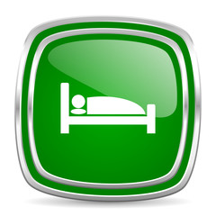 hotel glossy computer icon on white background