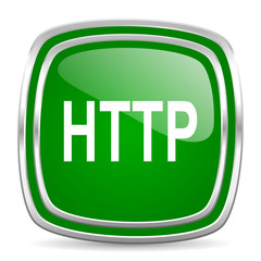 http glossy computer icon on white background
