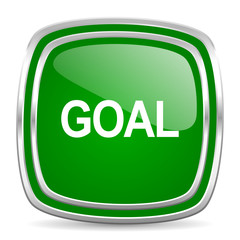 goal glossy computer icon on white background