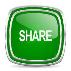 share glossy computer icon on white background