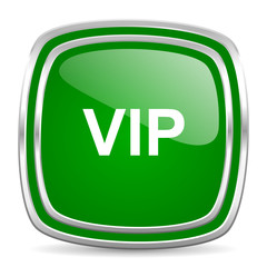 vip glossy computer icon on white background