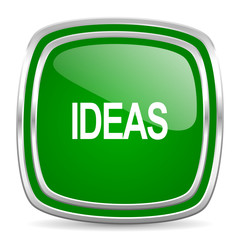ideas glossy computer icon on white background