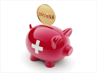 Switzerland Hospitals Concept Piggy Concept