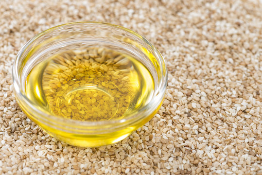 Sesame Oil in a small bowl